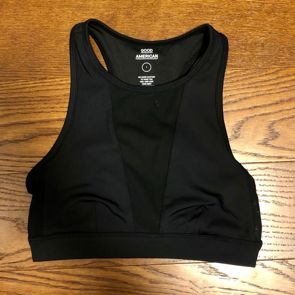 Good American Power Mesh Sports Bra XS S